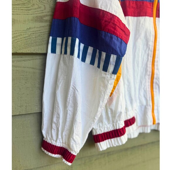 Vintage 80s Unisex Colorblock Windbreaker Jacket 🌈 Misty Valley Sport M - Picture 9 of 9